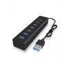 ICY BOX IB-HUB1700-U3 USB 3.2 Gen 1 (3.1 Gen 1) Type-A 5000 Mbit/s čierny