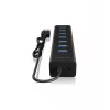 ICY BOX IB-HUB1700-U3 USB 3.2 Gen 1 (3.1 Gen 1) Type-A 5000 Mbit/s čierny