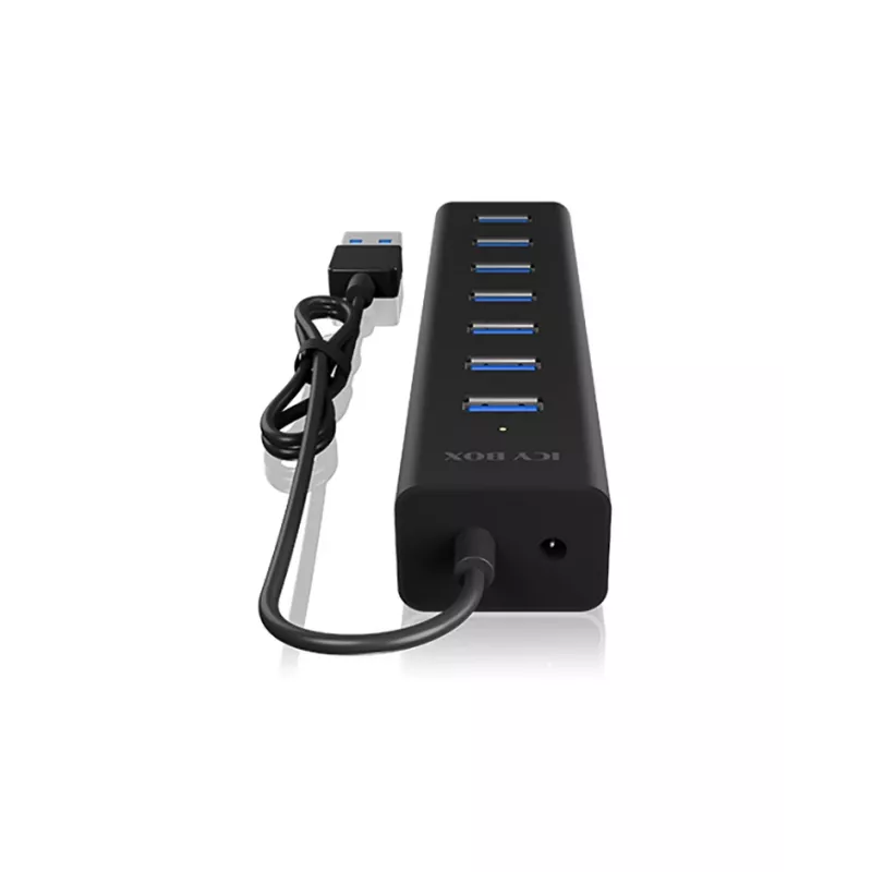 ICY BOX IB-HUB1700-U3 USB 3.2 Gen 1 (3.1 Gen 1) Type-A 5000 Mbit/s čierny