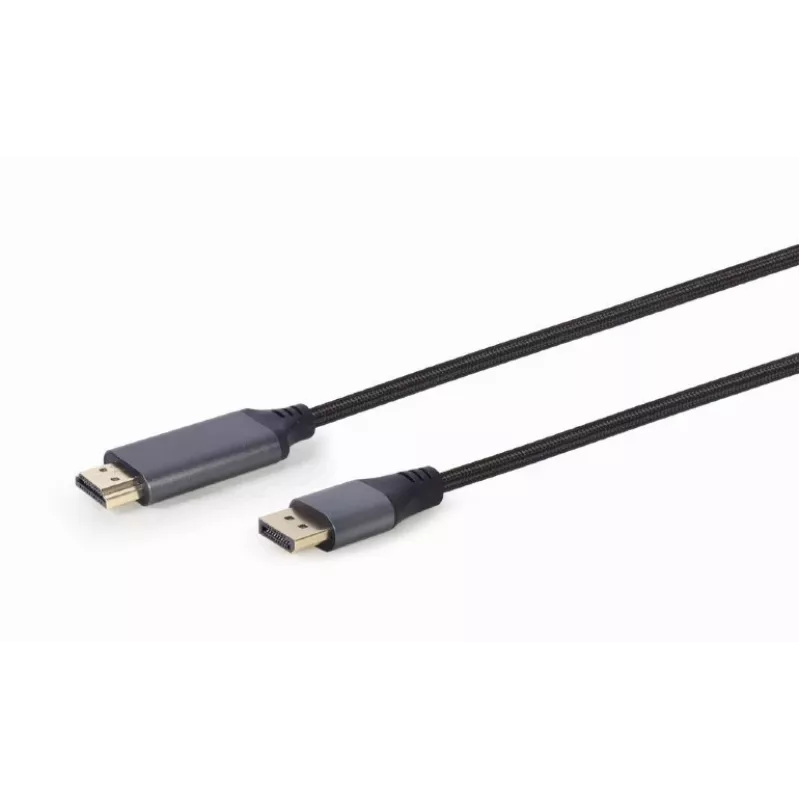 Video káblový adaptér Gembird CC-DP-HDMI-4K-6 — DisplayPort na HDMI Type-A, 1,8 m, 4K, čierny