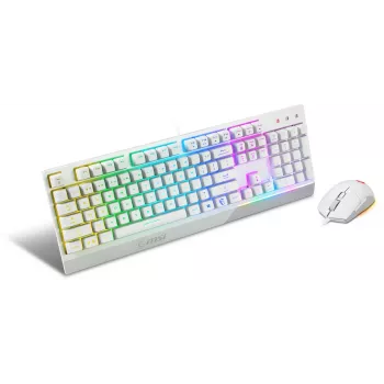 Gamingová klávesnica a myš set MSI VIGOR GK30 COMBO WHITE