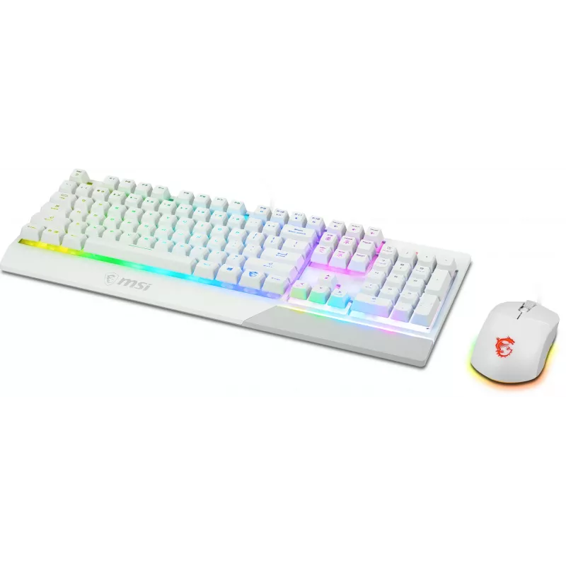 Gamingová klávesnica a myš set MSI VIGOR GK30 COMBO WHITE