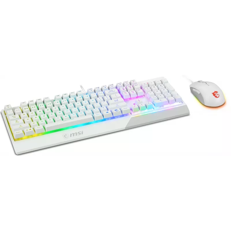 Gamingová klávesnica a myš set MSI VIGOR GK30 COMBO WHITE