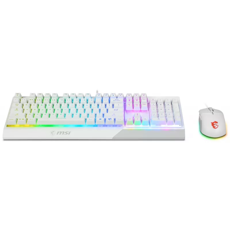 Gamingová klávesnica a myš set MSI VIGOR GK30 COMBO WHITE