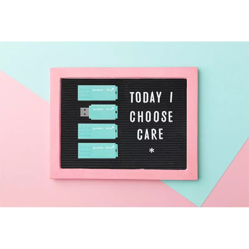 USB flash disk GOODRAM UME3 CARE 16 GB USB Type-A 3.2 Gen 1 (čítanie 60 MB/s, zápis 20 MB/s) tyrkysový