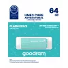 USB flash disk GOODRAM 64 GB USB Type-A 3.2 Gen 1 UME3, tyrkysový, čítanie 60 MB/s, zápis 20 MB/s