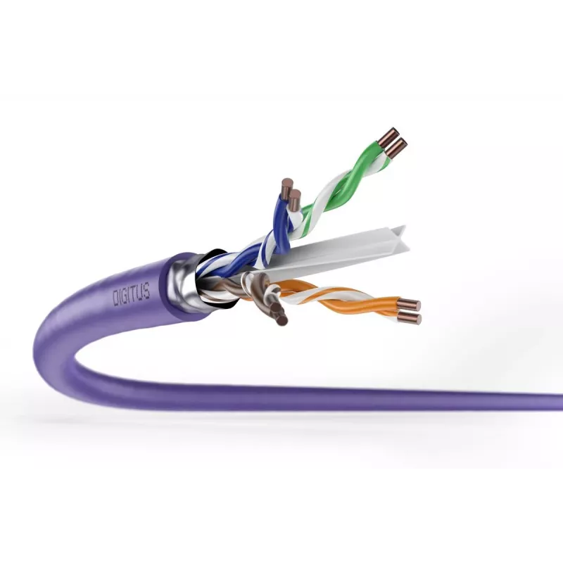 DIGITUS inštalačný kábel - CAT6 - F/UTP - B2ca - 500m - fialový