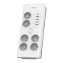 Philips SPN7060WA/60 prepäťová ochrana biela 6 AC zásuviek 2 m