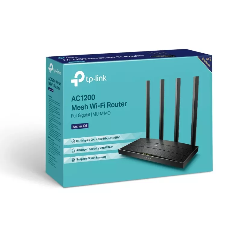 TP-Link Archer C6 WLAN router Fast Ethernet dualband (2,4 GHz / 5 GHz) biely