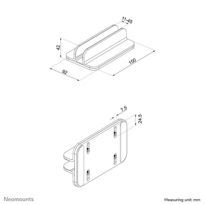 Neomounts NSLS300 držiak na notebook 11-17 inch - univerzálny