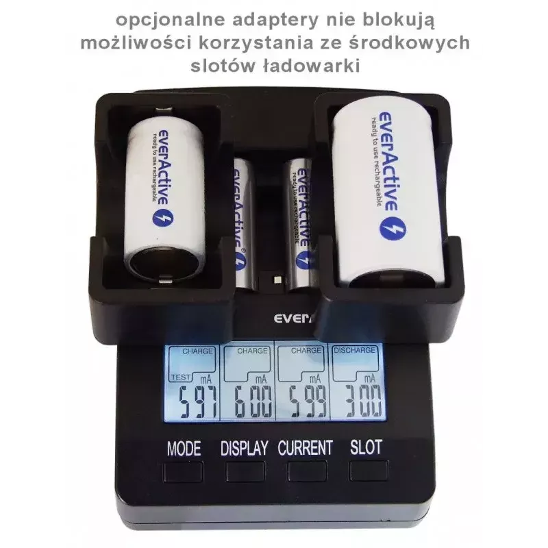 everActive NC-3000 procesorová nabíjačka batérií AA/AAA/C/D