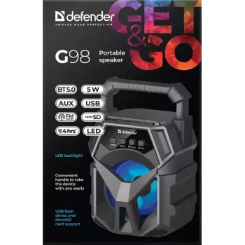 Mono prenosný reproduktor Defender G98 čierny