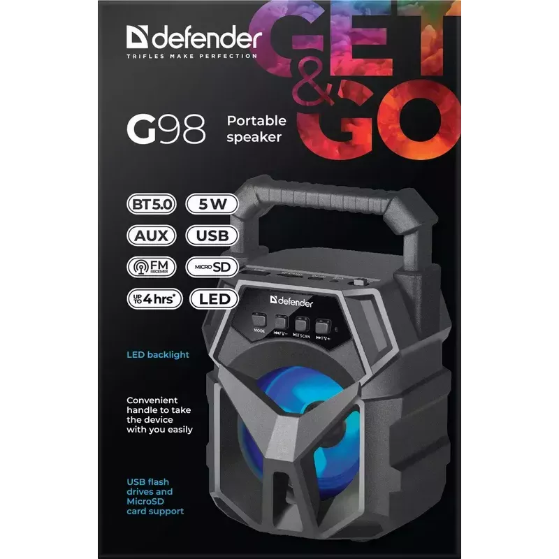 Mono prenosný reproduktor Defender G98 čierny