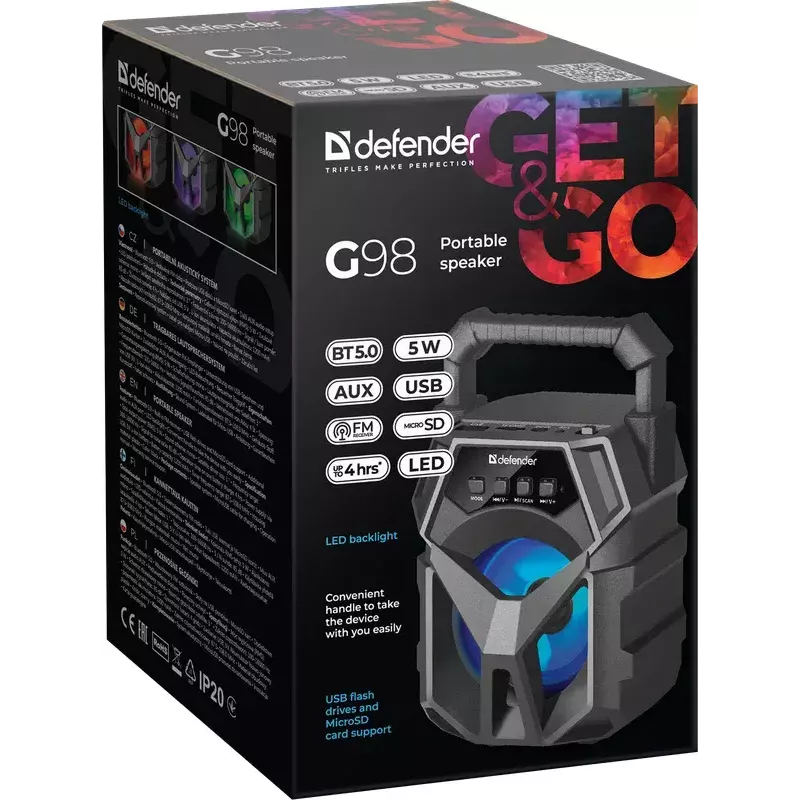 Mono prenosný reproduktor Defender G98 čierny