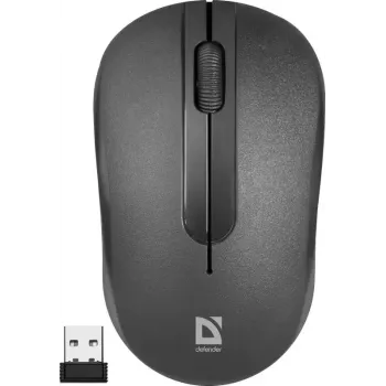 Bezdrôtová optická myš DEFENDER HIT MM-495 RF, obojručná, 1600 DPI, USB RF prijímač, čierna