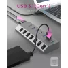ICY BOX IB-HUB1701-C3 USB 3.2 Gen 1 (3.1 Gen 1) Type-B 5000 Mbit/s antracit