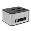 Dokovacia stanica QOLTEC 5316 pre 2x 2,5/3,5 palca HDD/SSD, SATA, USB 3.0 (5 Gb/s), hliníkové puzdro