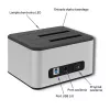 Dokovacia stanica QOLTEC 5316 pre 2x 2,5/3,5 palca HDD/SSD, SATA, USB 3.0 (5 Gb/s), hliníkové puzdro
