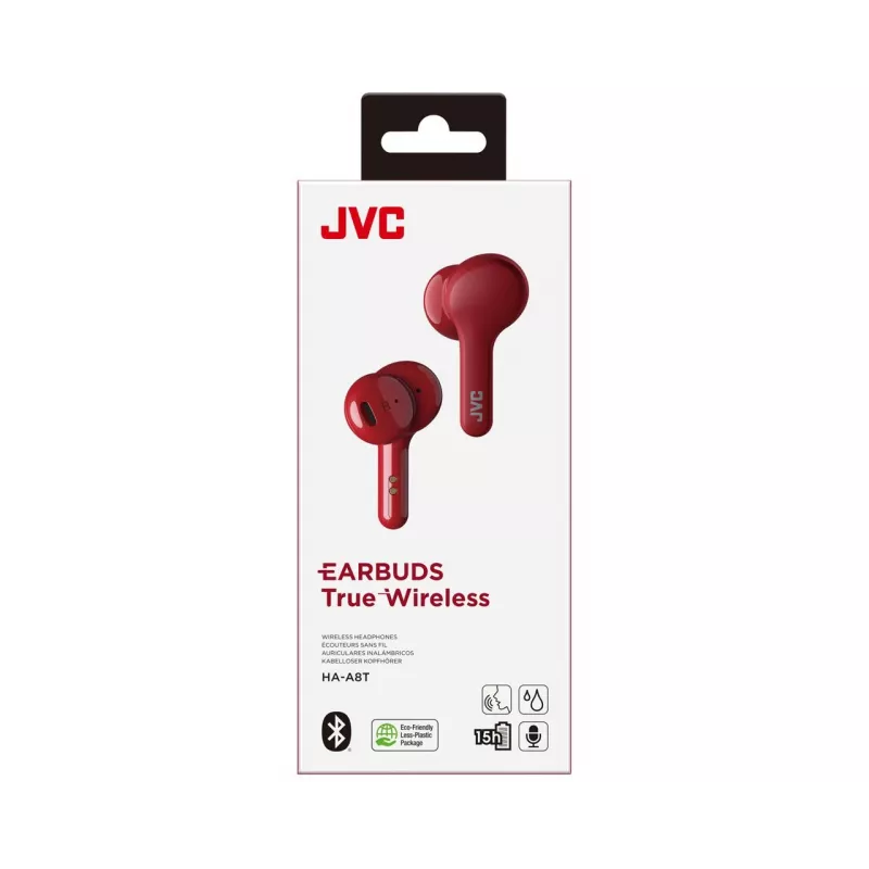 JVC HA-A8T-R slúchadlá True Wireless Stereo (TWS) In-Ear hudba Bluetooth červená