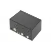 DIGITUS KVM Switch, 2 porty, duálny displej, 4K, HDMI