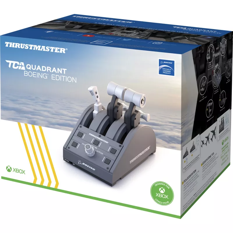 Thrustmaster TCA Quadrant Boeing Edition sivý USB joystick PC, Xbox, Xbox One X, Xbox Series S