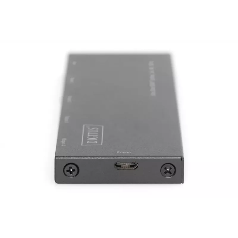 DIGITUS Ultra Slim HDMI splitter, 1x4, 4K/60Hz HDR, HDCP 2.2, 18 Gbps, napájaný Micro USB