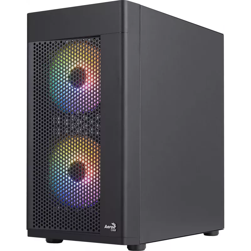 Aerocool HEXFORMBKV2 Micro ATX PC skriňa 3 ventilátory FRGB čierna
