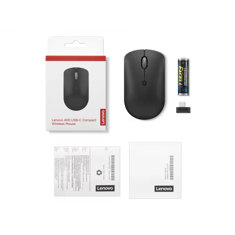 Lenovo 400 myš Office obojručná RF bezdrôtová optická 2400 DPI