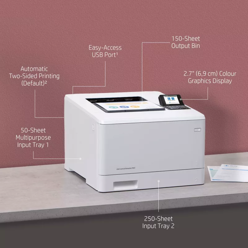 HP Color LaserJet Enterprise M455dn, laser, farba, 600 x 600 DPI, A4, 27 ppm, obojstranná tlač