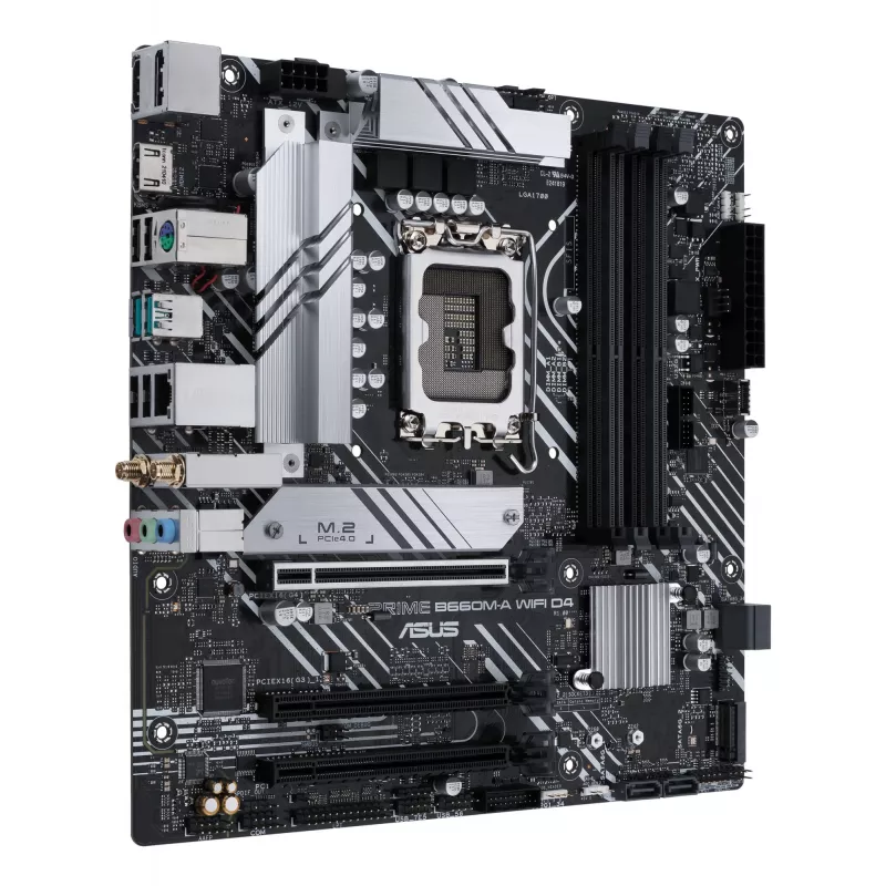 Základná doska ASUS PRIME B660M-A WIFI D4 — Intel B660, LGA 1700, micro ATX, DDR4, 4 DIMM, Wi‑Fi 6, 2x M.2