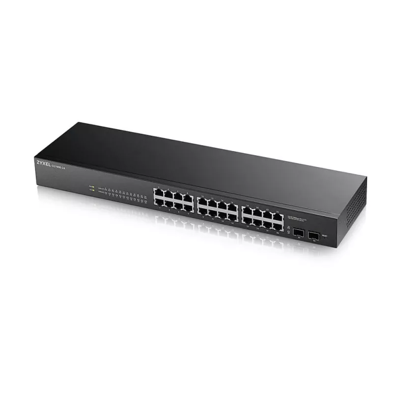 Zyxel GS-1900-24 v2 Managed L2 Gigabit Ethernet (10/100/1000) 1U čierny