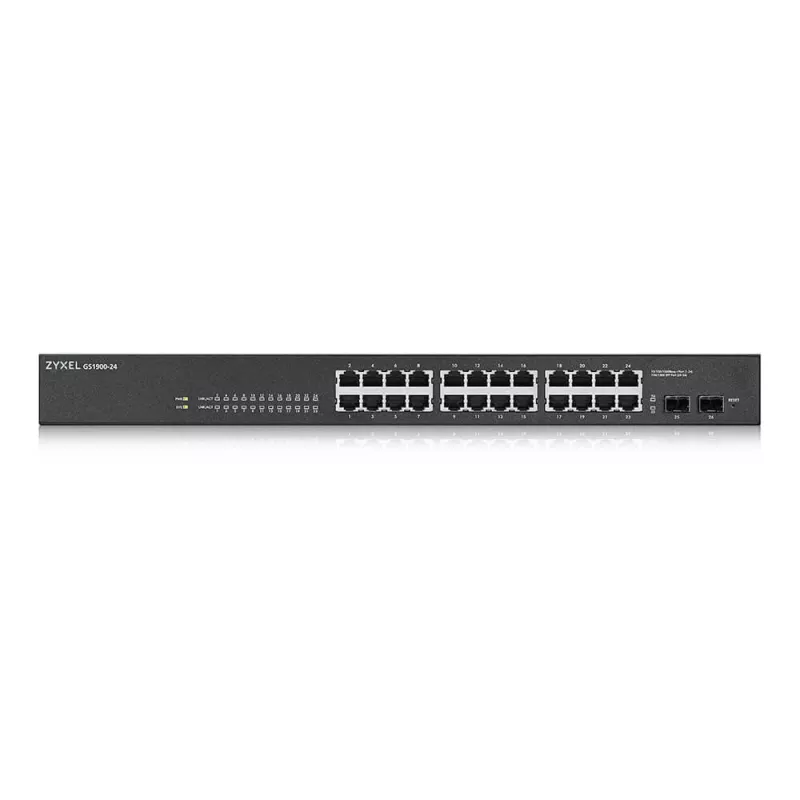 Zyxel GS-1900-24 v2 Managed L2 Gigabit Ethernet (10/100/1000) 1U čierny