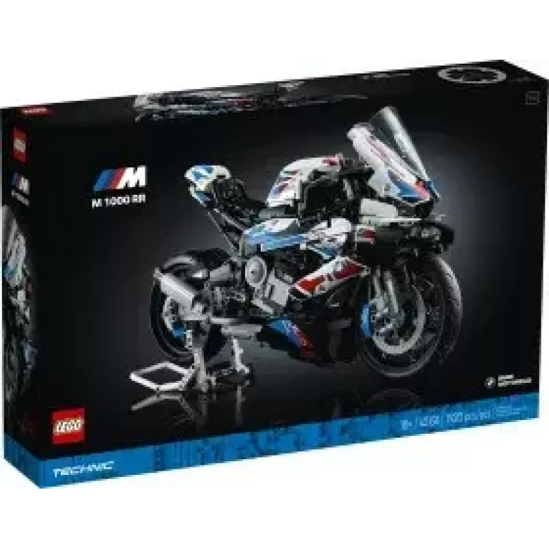 LEGO Technic model motorky BMW M1000RR 42130 s detailným motorom a funkčným odpružením