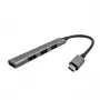 i-tec kovový USB-C HUB 1x USB 3.0 + 3x USB 2.0, USB 3.2 Gen 1 (3.1 Gen 1) Type-C, USB 2.0, USB 3.2 Gen 1 (3.1 Gen 1) Type-A, metalický, kov, 0,19 m, Android