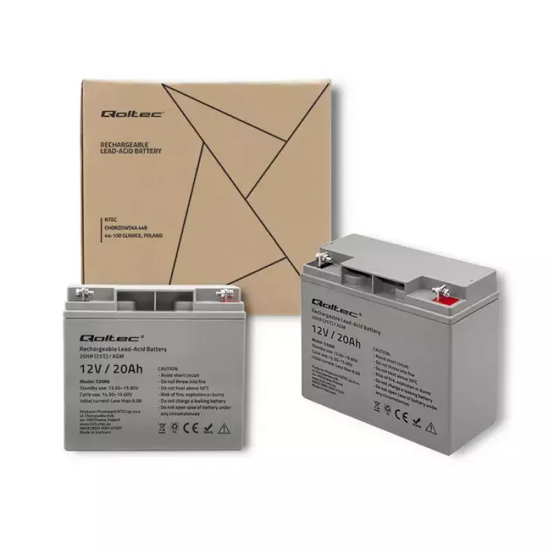 Qoltec 53066 UPS batéria olovená VRLA 12 V 20 Ah