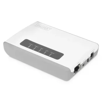 DIGITUS 2-portový USB 2.0 WLAN sieťový server NAS USB hub tlačový server