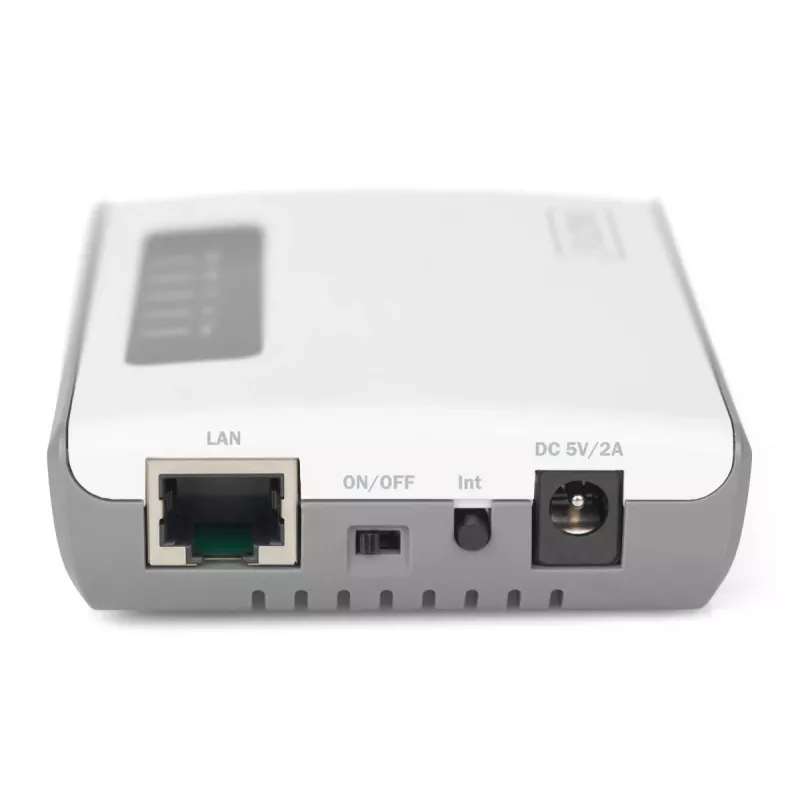 DIGITUS 2-portový USB 2.0 WLAN sieťový server NAS USB hub tlačový server