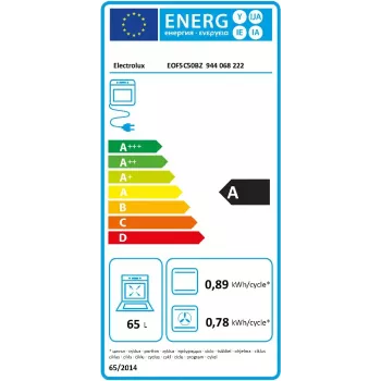 Vstavaná elektrická rúra Electrolux EOF5C50BZ, 65 L, katalytické čistenie, 8 programov, trieda A, čierna