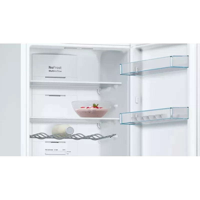 Bosch KGN36VWED chladnička s mrazničkou, voľne stojaca, NoFrost, 237 l + 89 l, 186 cm, energetická trieda E, biela