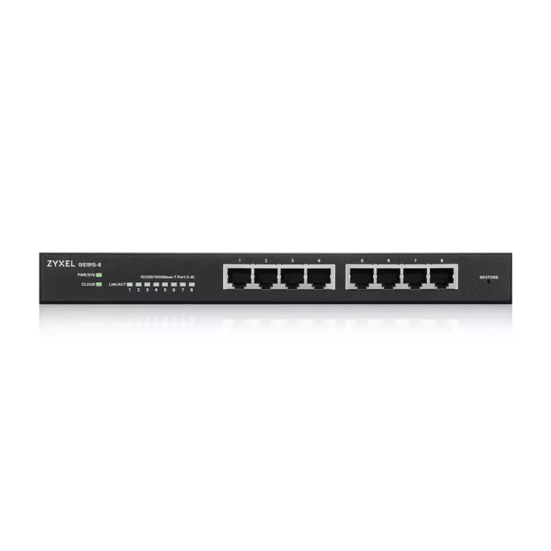 Zyxel GS1915-8 Managed L2 Gigabit Ethernet (10/100/1000) čierna