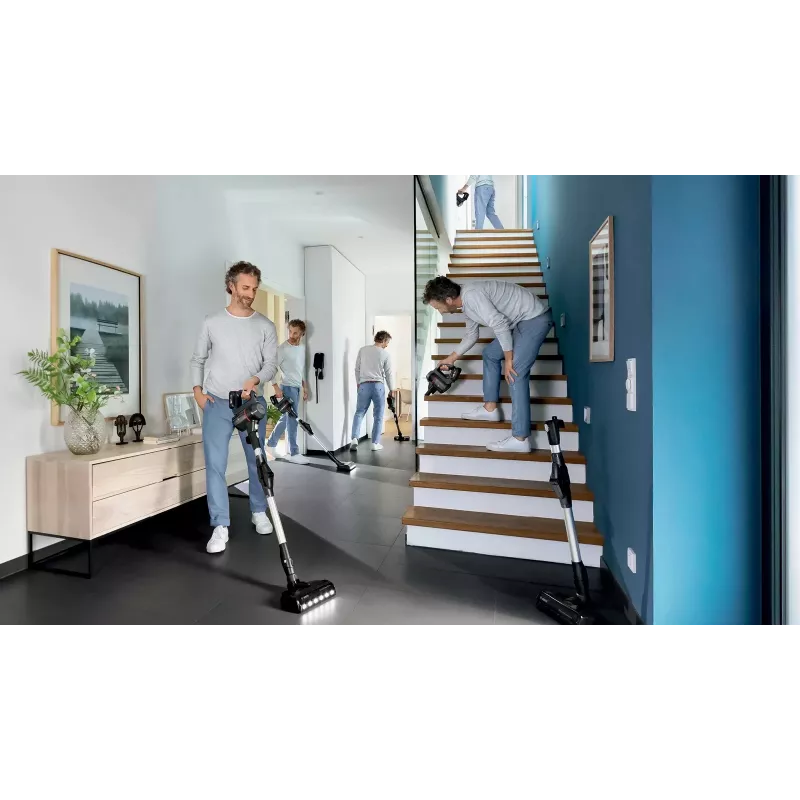 Bosch BBS712A akumulátorový vysávač / elektrická metla 2-in-1 tyčový vysávač akumulátor suchý hygienický filter bez vrecka 0,3 L grafit