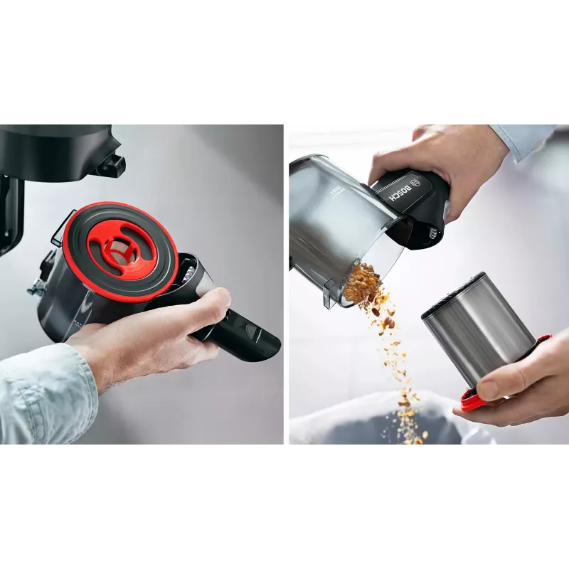 Bosch BBS712A akumulátorový vysávač / elektrická metla 2-in-1 tyčový vysávač akumulátor suchý hygienický filter bez vrecka 0,3 L grafit