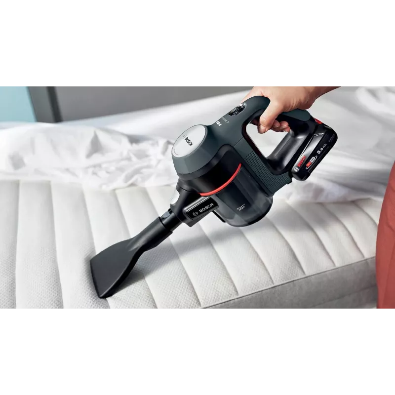 Bosch BBS712A akumulátorový vysávač / elektrická metla 2-in-1 tyčový vysávač akumulátor suchý hygienický filter bez vrecka 0,3 L grafit
