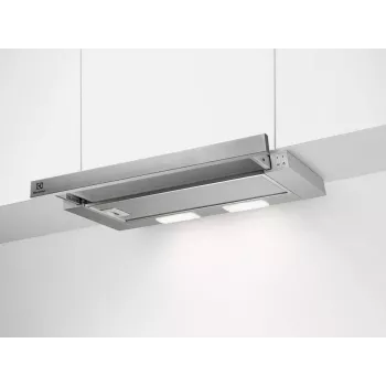 Polovstavaný digestor Electrolux LFP226S, 598 mm, 330 m³/h, hliníkový tukový filter, 3 rýchlosti