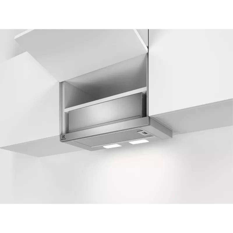 Polovstavaný digestor Electrolux LFP226S, 598 mm, 330 m³/h, hliníkový tukový filter, 3 rýchlosti