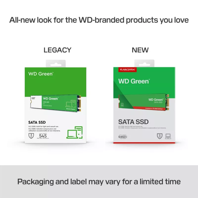 WESTERN DIGITAL SSD – WD Green – 240 GB – SATA 6 Gb/s – M.2 2280
