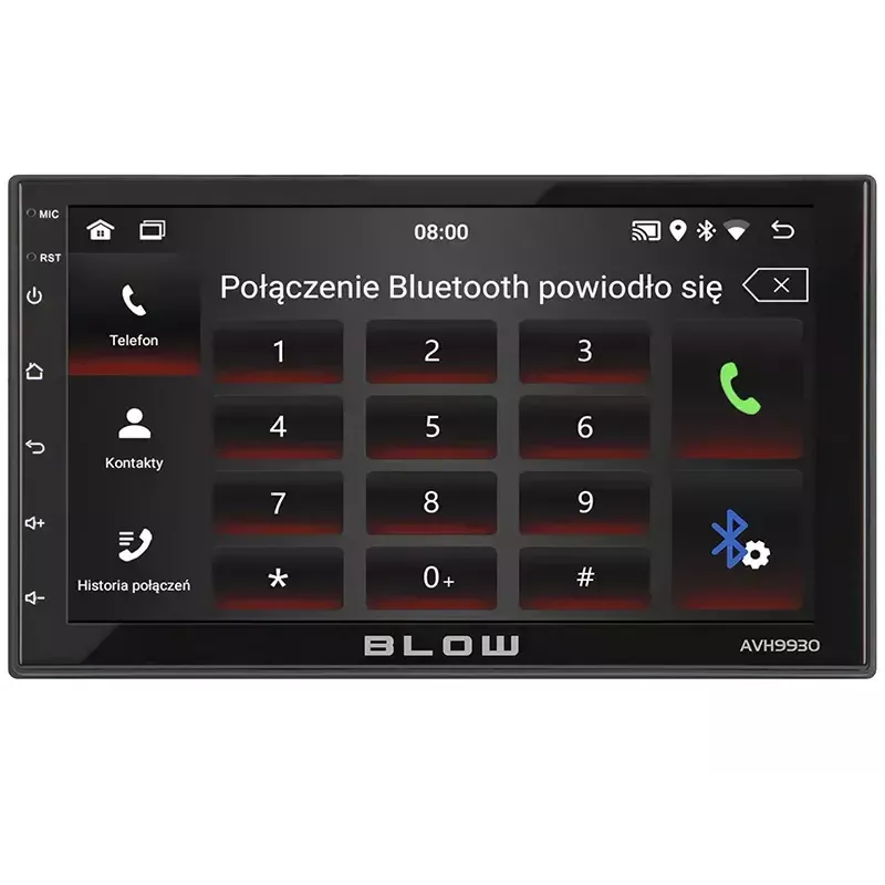 BLOW AVH-9930 autorádio 2DIN, 7" dotykový displej, GPS, Android 11, Bluetooth, čierne