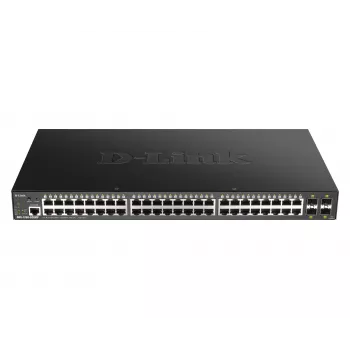 D-Link 48-portový Gigabit Smart Managed switch so 4 x 10G SFP+, 370 Watt