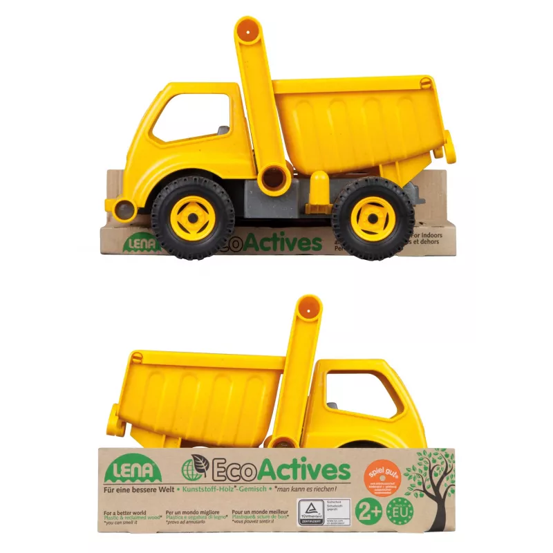 Lena EcoActives sklápačka, nákladné auto, sklápačka, 2 rok(y), plast, drevo, čierna, žltá