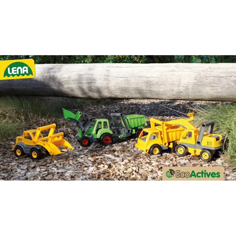 Lena EcoActives sklápačka, nákladné auto, sklápačka, 2 rok(y), plast, drevo, čierna, žltá